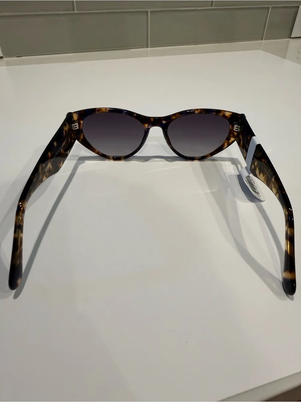 NEW Carolina Lemke Berlin Dree Brown & Blue Demi Cat Eye Sunglasses CL9188
